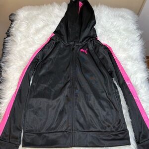 Puma Black Hoodie with Pink Lining